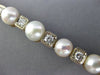 ESTATE LARGE .60CT DIAMOND & AAA SOUTH SEA PEARL 14K 2 TONE GOLD TENNIS BRACELET