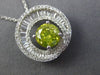 ESTATE LARGE 2.09CT WHITE & YELLOW DIAMOND 14K WHITE GOLD CIRCLE OF LIFE PENDANT