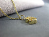 ESTATE SMALL .16CT DIAMOND 14KT YELLOW GOLD FLOATING PENDANT & CHAIN #22292