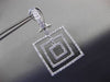 ESTATE 2.17CT DIAMOND 18KT WHITE GOLD 3D FLOATING OPEN SQUARE CLIP ON EARRINGS