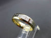 ESTATE WIDE 14K TWO TONE GOLD SQUARE DIAMOND CUT WEDDING ANNIVERSARY RING #23586
