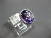 ESTATE 2.55CT DIAMOND & AAA OVAL AMETHYST 14KT WHITE GOLD 3D CLASSIC FUN RING