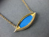 ESTATE .17CT DIAMOND AAA TURQUOISE & MOTHER OF PEARL 18KT ROSE GOLD 3D NECKLACE