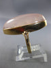 ESTATE EXTRA LARGE 9.0CT AAA CABOCHON PINK QUARTZ 14KT YELLOW GOLD OVAL FUN RING