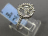 ESTATE .15CT ROUND DIAMOND 14KT WHITE GOLD 3D OPEN PEACE SIGN FRIENDSHIP RING