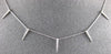 ESTATE .15CT DIAMOND 14KT WHITE GOLD 3D CLASSIC BY THE YARD SPIKY FUN NECKLACE