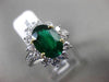 ESTATE 3.47CT DIAMOND & EMERALD PLATINUM 18K YELLOW GOLD ENGAGEMENT RING E/F VVS