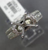 ESTATE WIDE 1.0CT DIAMOND 14KT WHITE GOLD 3D 4 PRONG SEMI MOUNT ENGAGEMENT RING