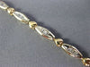 ANTIQUE .84CT DIAMOND 14KT WHITE & YELLOW GOLD 3D CLASSIC HEART BRACELET #17339