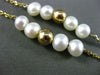 ESTATE PEARL 14KT YELLOW GOLD 3D MULTI PEARL BY THE YARD BEAD NECKLACE #24941