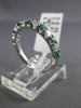 ESTATE .74CT DIAMOND & AAA EMERALD 18K WHITE GOLD SEMI ETERNITY ANNIVERSARY RING
