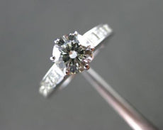 ESTATE 1.45CT ROUND DIAMOND 14KT WHITE GOLD SOLITAIRE ENGAGEMENT RING #22131