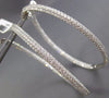 ESTATE WIDE & EXTRA LARGE 8.26CT DIAMOND 14K WHITE GOLD INSIDE OUT HOOP EARRINGS