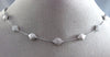 ESTATE 1.0CT DIAMOND 14KT WHITE GOLD 3D MATTE & SHINNY BY THE YARD LOVE NECKLACE