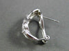 ESTATE WIDE .10CT DIAMOND 14KT WHITE GOLD 3D WOVEN CRISS CROSS CLIP ON EARRINGS