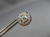 ESTATE .75CT DIAMOND 14KT WHITE GOLD CLASSIC SOLITAIRE ROUND HALO STUD EARRINGS