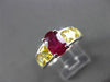 ANTIQUE 2.77CT RUBY & YELLOW SAPPHIRE 18KT WHITE GOLD CLASSIC ENGAGEMENT RING