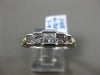 ESTATE 1.25CT PRINCESS CUT DIAMOND 14KT TWO TONE GOLD FILIGREE ENGAGEMENT RING