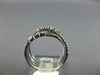 .68CT DIAMOND 14KT WHITE GOLD 3D ROUND & BAGUETTE MULTI ROW CRISS CROSS FUN RING