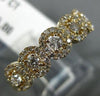 ESTATE .50CT DIAMOND 14K YELLOW GOLD 3D CLASSIC HALO FIVE STONE ANNIVERSARY RING