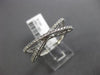 ESTATE LARGE .45CT ROUND CUT DIAMOND 14KT WHITE GOLD 3D CLASSIC X LOVE FUN RING