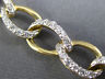 ESTATE WIDE & LONG 2.0CT DIAMOND 14KT YELLOW GOLD 3D OVAL LINK TENNIS BRACELET