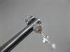 ESTATE 1.19CT DIAMOND 18K WHITE GOLD SOLITAIRE TEAR DROP FLOWER HANGING EARRINGS