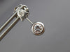 ESTATE .37CT DIAMOND 18K WHITE GOLD TULIP BEZEL HANGING FLOWER EARRINGS #11427