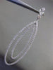 ESTATE EXTRA LARGE 5.75CT DIAMOND 14KT WHITE GOLD JOURNEY DROP HANGING EARRINGS