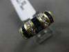 ESTATE WIDE 1.95CT DIAMOND & SAPPHIRE 14KT YELLOW GOLD 3D MULTI ROW WEDDING RING