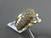 ESTATE WIDE .90CT ROUND & BAGUETTE DIAMOND 14KT YELLOW GOLD 3D CHANNEL PAVE RING