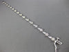 ESTATE .60CT DIAMOND 14K WHITE GOLD 3D FLOWER BY THE YARD TENNIS BRACELET #26322