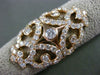 ANTIQUE LARGE 2.33CT DIAMOND 14K ROSE GOLD FLEUR DE LIS ETOILE FILIGREE FUN RING