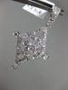 ESTATE LARGE 1.05CT DIAMOND 18KT WHITE GOLD 3D FILIGREE ETOILE FLOATING PENDANT