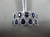 ESTATE WIDE 3.42CT DIAMOND & AAA SAPPHIRE 14KT GOLD 3D INFINITY ANNIVERSARY RING