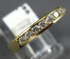 ESTATE .42CT DIAMOND 14KT YELLOW GOLD 3D CLASSIC CHANNEL ANNIVERSARY RING #14595