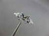 ESTATE .31CT DIAMOND & AAA SAPPHIRE 14K WHITE GOLD 3D SEMI MOUNT ENGAGEMENT RING