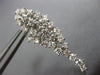 ESTATE LARGE 2.35CT DIAMOND 14KT WHITE GOLD 3D CLUSTER LEAF HANGING EARRINGS