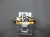 ESTATE .60CT DIAMOND 14KT YELLOW GOLD 3D THREE STONE CLASSIC ENGAGEMENT RING