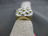 ESTATE WIDE .65CT DIAMOND 14K WHITE & YELLOW GOLD 3D WOVEN PIE OVAL ITALIAN RING