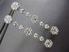 ESTATE 2.27CT DIAMOND 14KT WHITE GOLD 3D FLOWER ETOILE CLUSTER HANGING EARRINGS