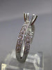 ESTATE .50CT DIAMOND 14K GOLD 3D INFINITY CRISS CROSS SEMI MOUNT ENGAGEMENT RING