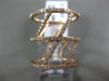 ESTATE .96CT DIAMOND 18K ROSE GOLD 3D CLASSIC FILIGREE ETERNITY ANNIVERSARY RING