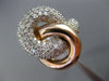 ESTATE LARGE 2.0CT DIAMOND 14KT WHITE & ROSE GOLD 3D LOVE KNOT INFINITY FUN RING