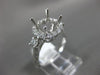 ESTATE LARGE 1.01CT DIAMOND 14KT WHITE GOLD 3 STONE SEMI MOUNT ENGAGEMENT RING