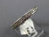 ANTIQUE 1.2CT ROUND DIAMOND 14K WHITE GOLD CLASSIC FILIGREE ETERNITY RING #17735
