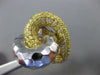 ESTATE EXTRA LARGE 2.48CT FANCY YELLOW DIAMOND 18K 2 TONE GOLD 3D LOVE KNOT RING