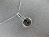 ESTATE .25CT DIAMOND 14K WHITE GOLD CLASSIC ROUND SOLITAIRE CLUSTER HALO PENDANT