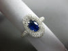 ESTATE 1.82CT DIAMOND & AAA EXTRA FACET SAPPHIRE 14KT WHITE GOLD ENGAGEMENT RING
