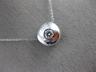 ESTATE .15CT ROUND CUT DIAMOND 14KT WHITE GOLD 3D ROUND SOLITAIRE PENDANT#19649